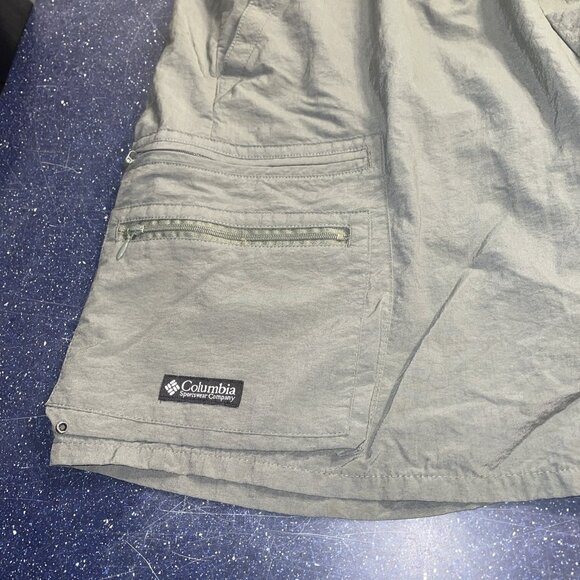 Columbia Mens Swim Trunks Board Shorts Olive Green Hiking Cargo Pockets Sz M - Picture 3 of 11